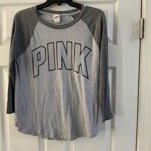 Long Sleeve Gray Jersey from Pink, Medium